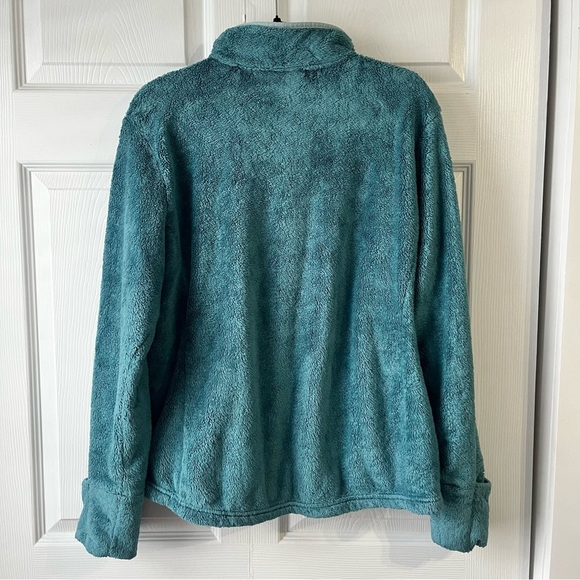 The North Face Jacket Women's Small Turquoise 1/4 Zip Fleece Size XL - Picture 3 of 6